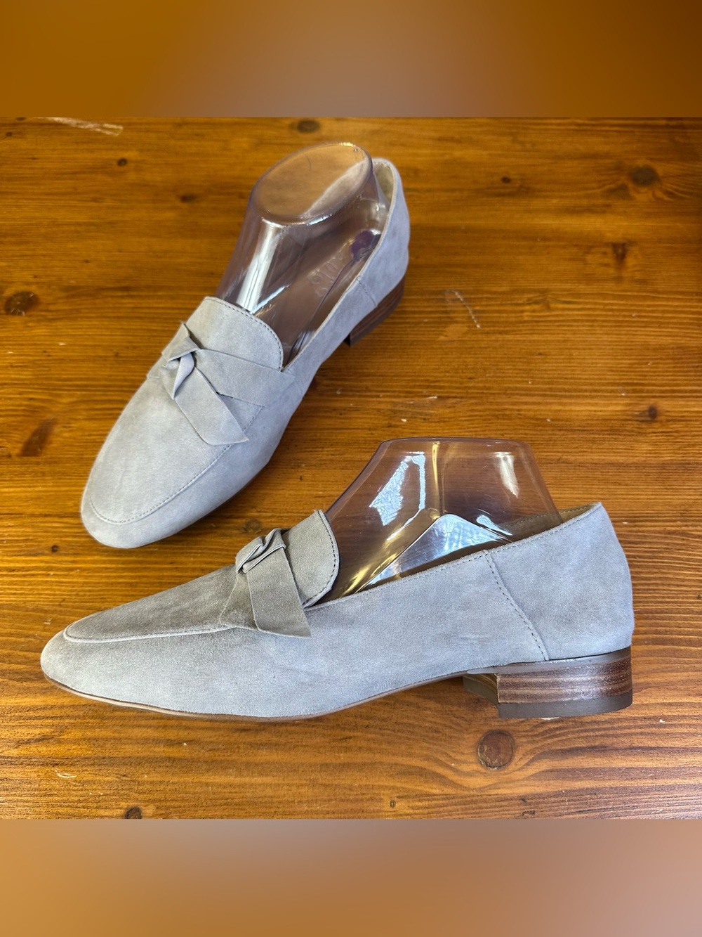 Franco Sarto Grey Suede Arthur Loafers/Slip-Ons Women’s Size 8.5